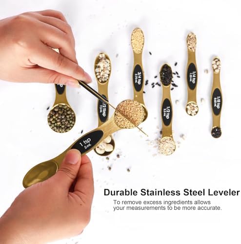 Magnetic Measuring Spoons Set Stainless Steel