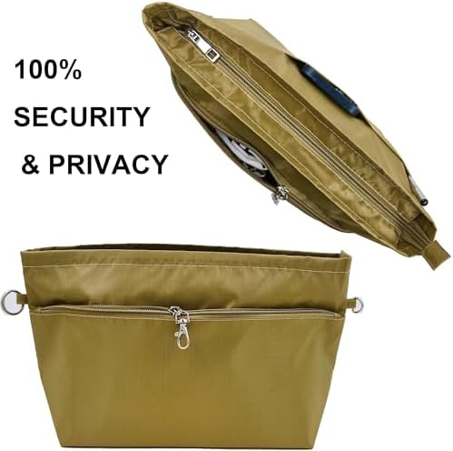 Handbag Tote Purse Organizer Insert, Khaki Green