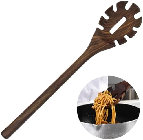 Walnut Wood Spaghetti Pasta Server Long Handle Wooden Pasta Spoon