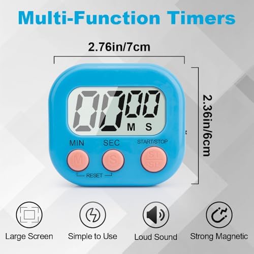 Digital Kitchen Timer, Magnetic Countdown Minute Simple Timer