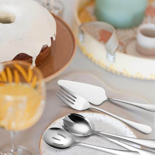 Stainless Steel Serving Utensil Set 10-Piece Buffet Flatware Catering Silverware