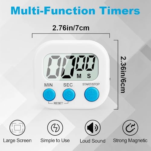 Digital Kitchen Timer, Magnetic Countdown Minute Simple Timer