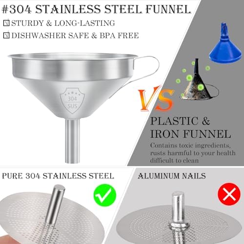 WMKGG 304 Stainless Steel Funnel, Funnels