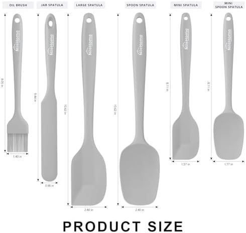 NileHome 6 Pieces Silicone Spatula Set