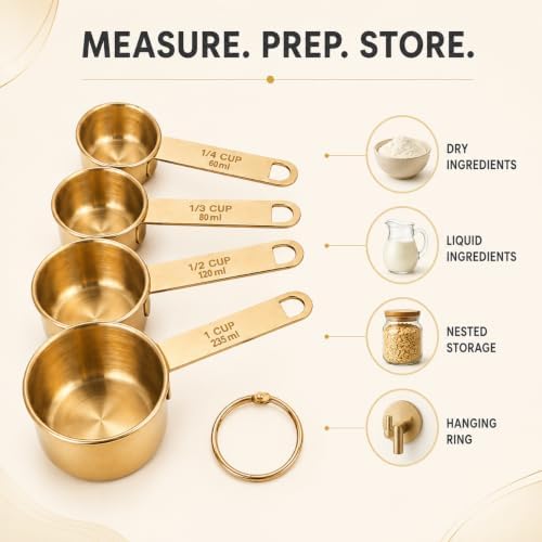 Stainless Steel Metal Measuring Cups