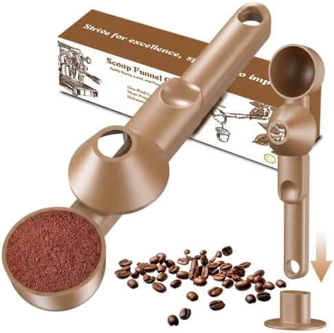 Coffee Scoop with Funnel for Ground Coffee, Protein Powder & Tea, 2 Tbsp