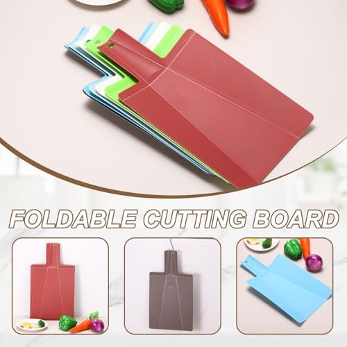 uxcell 2Pcs Foldable Cutting Board 15"x8.5" Plastic Folding Mat Light Blue