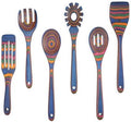 6-Piece Pakkawood Cooking Utensil Set, Wooden Spoons