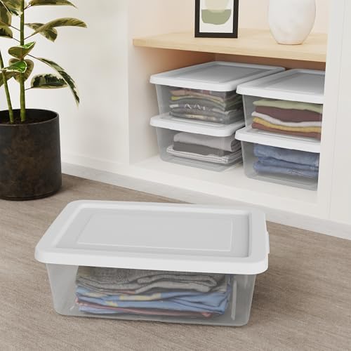 Sterilite Storage Box Stackable Tote, 12 Quart, 24 Pack