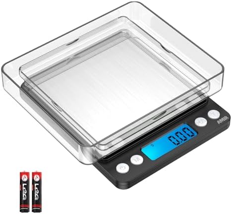 AMIR Digital Kitchen Scale, 500g/0.01g Mini Pocket Jewelry Scale, Cooking Food