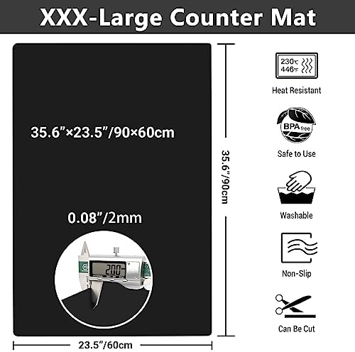 Ewen 35.6x23.5 Inch Extra Large Silicone Mats