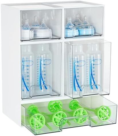Vtopmart Stackable Storage Drawers Set of 5, Baby Bottle Organizer