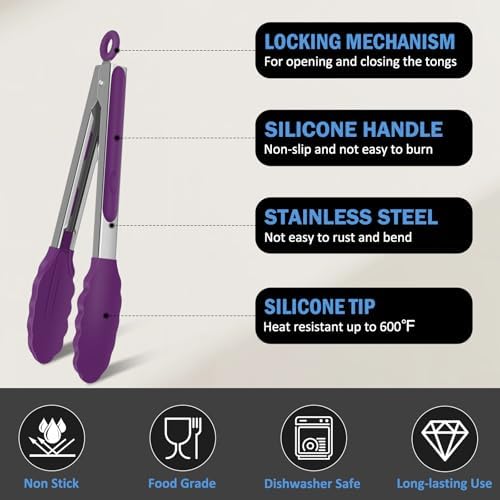 Cooking Tongs with Silicone Tips