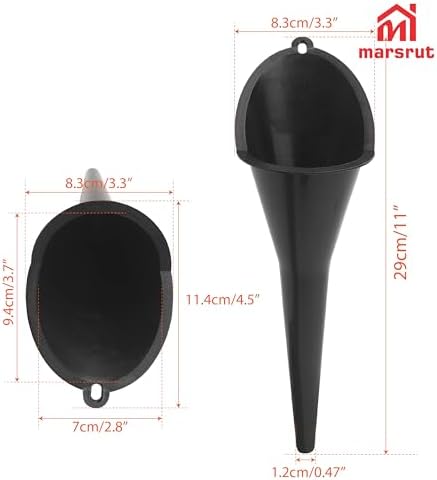 2pcs Long Skinny Neck Oil Funnel