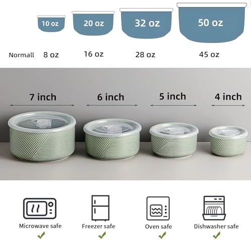 Ceramic Nesting Bowls with Lids