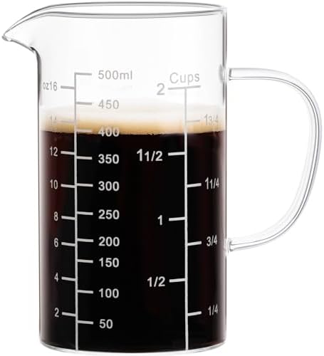 PARACITY 2 Cup Glass Measuring Cup, Liquid Measuring Cups