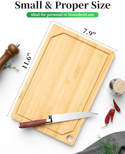 Kitsure Bamboo Cutting Board for Kitchen