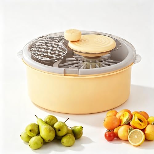 Fruit Vegetable Cleaner Spinner Collapsible Double Layer Washing Bowl