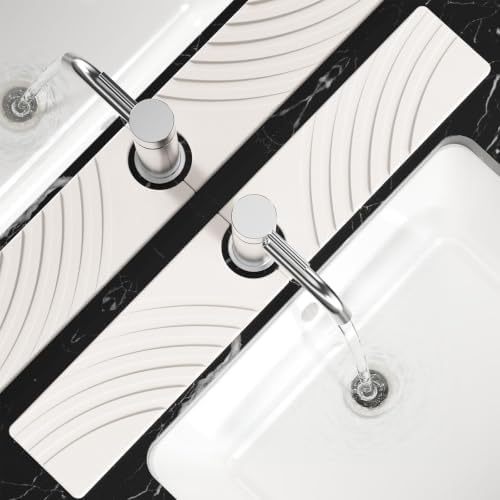 SpaceHacks Stone Faucet Mat for Kitchen Sink 23.7x4 in