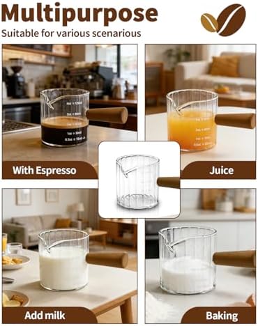 Espresso Measuring Cup 4 Oz, Espresso Glass Cups