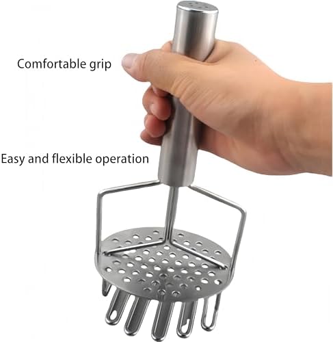 Double Potato Mashers, Stainless Steel Food Mashers, Double Potato Mash Hand
