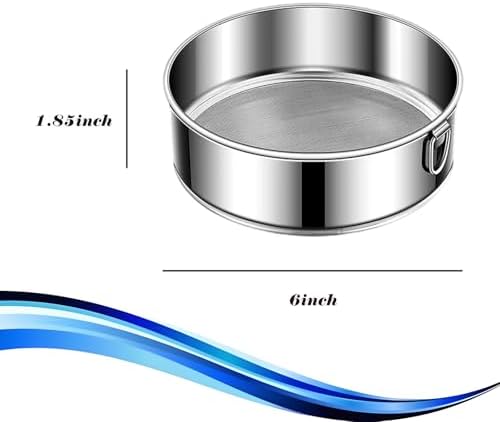 60 Mesh Stainless Steel Flour Sieve, Circular Filter Screen, Used