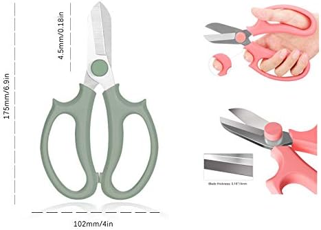 Leize Flower Scissors, Premium Thickened Stainless Steel Floral Shears