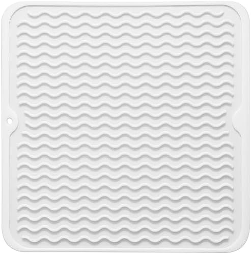 Silicone Dish Drying Mat, Non-Slip Easy Clean Sink Mat