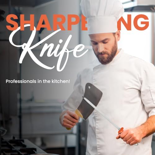 Utopia Kitchen Knife Sharpener Rod 12 Inch Honing Rod