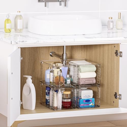 Vtopmart 2 Pack Large Stackable Storage Drawers