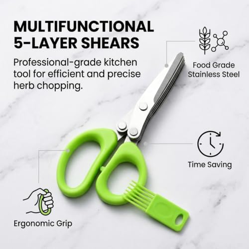 Herb Scissors 5-Layer Vegetable Shears