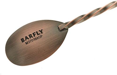 Barfly Bar Spoon, Muddler 11 13/16", Antique Copper