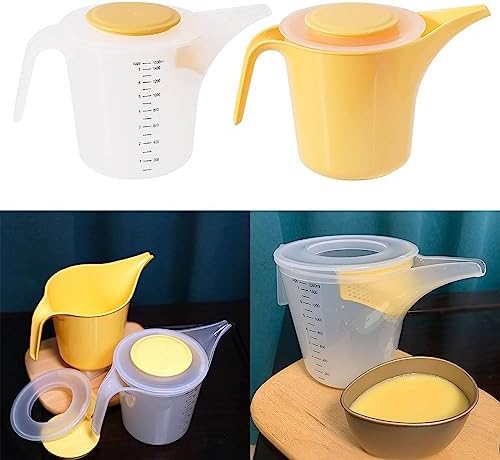 Measure Pitcher with Splashs Cover Multipurpose Measuring Cup Mixing Pitcher