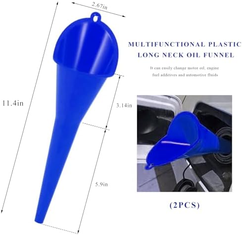 2PCS Oil Funnel, Flexible Multi-Function Automotive Oil Funnel, Spill-Proof