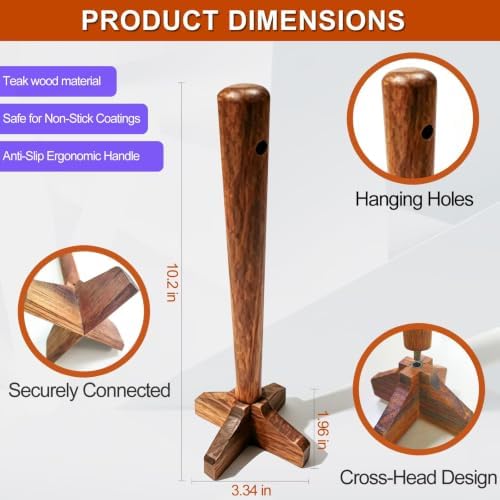 Wooden Meat Chopper for Ground Beef, Heat Resistant Hamburger Chopper,
