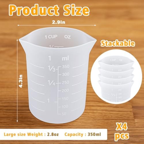 Palksky Silicone Cups for Melting Chocolate, Reusable Baking Supplies for DIY