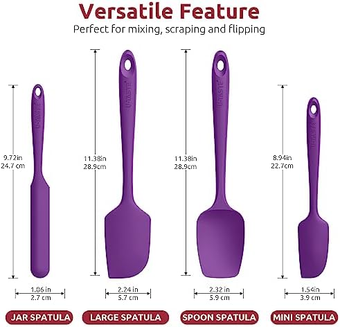 U-Taste Silicone Spatula Set 600°F High Heat Resistant