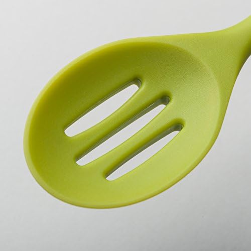 Zeal Silicone Non Scratch Slotted Spoon, Lime Green, 28 cm