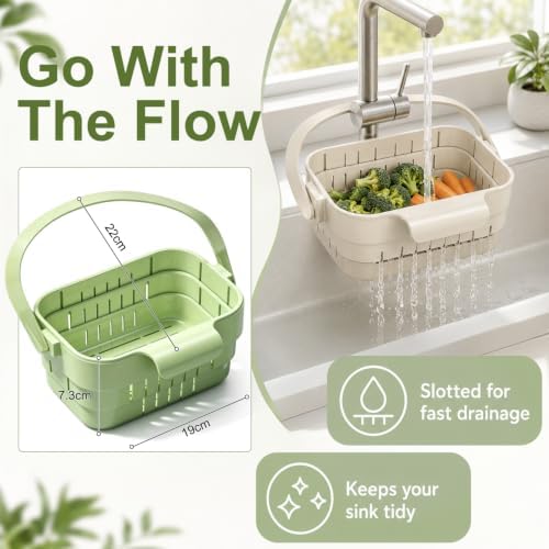 Foldable Hanging Kitchen Sink Drain Basket, 2026 Upgraded Foldable Kitchen Sink