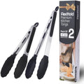 Kitchen Tongs Set, 2 Pack Stainless Steel