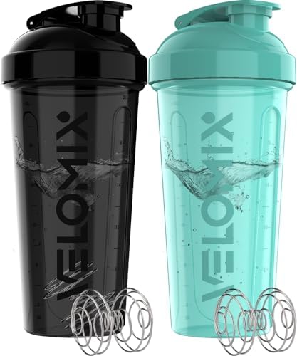 VELOMIX 2 Pack 28oz Protein Shaker Bottle