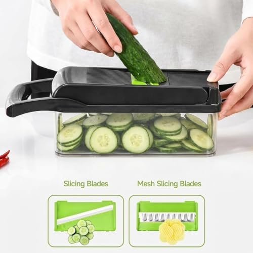 15 in 1 Vegetable Chopper, Food Veggie Chopper, Onion and Vegetable Slicer