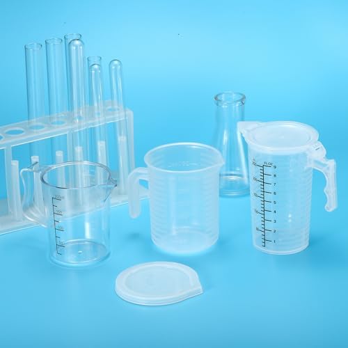 PATIKIL Graduated Beaker, 2 Pack 100ml PP Plastic Liquid Measuring Cup Double