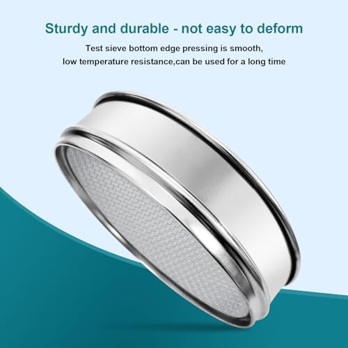 7.9" 304 Stainless Steel Lab Sieve, 10 Mesh Screen Sifter