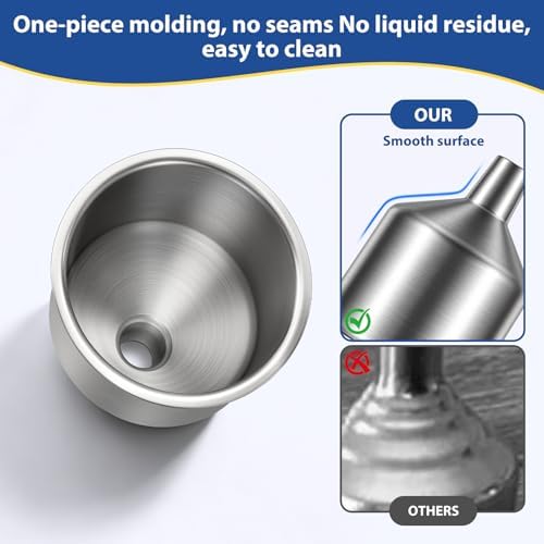2-Piece Stainless Steel Flask Funnel Set, Designed specifically