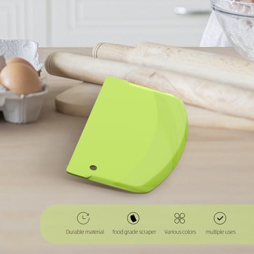 Hard Bench Scraper 4 PCs PP Plastic Dough Scraper Food Scraper