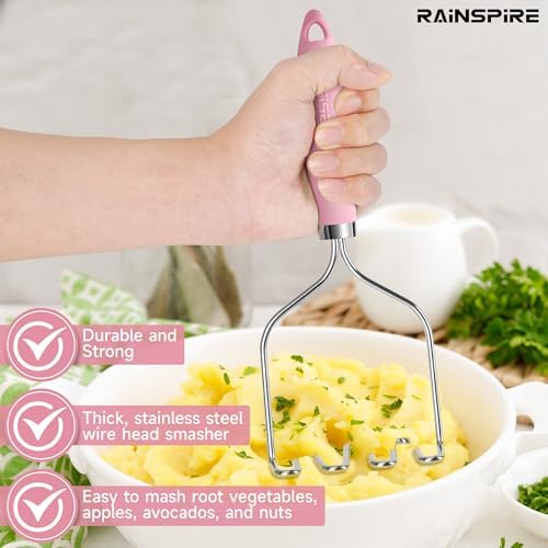 Rainspire Potato Masher Stainless Steel, Mashed Potato Masher Kitchen Tool