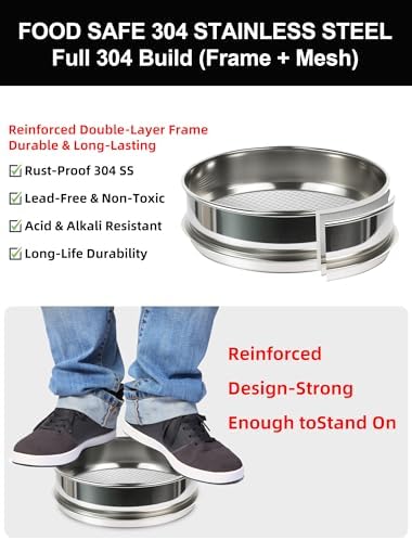 8" Full 304 Stainless Steel Lab Sieve, 50 Mesh