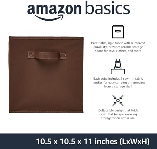 Amazon Basics Collapsible Fabric Storage Bins