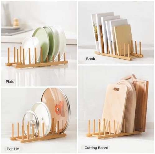 Bamboo Dish Drying Rack for Kitchen Counter & Cabinet